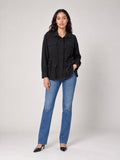 Utility Jacket with Drawstring Waist - Black