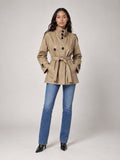 Belted Faux Leather Jacket - Latte