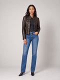 Military-Inspired Button Jacket - Chocolate