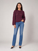 Textured Knit Jumper - Blackcurrant