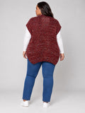 Popcorn Yarn Knit waistcoat - Wine (2)