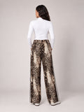 Animal Print Palazzo Trousers with Side Stripes - Mixed Animal Print (2)