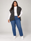 Popcorn Yarn Knit waistcoat  - Black