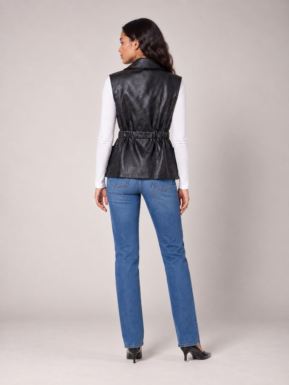Quilted Tailored Waistcoat - Black (2)