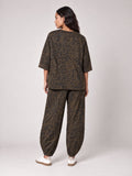 Leopard Print Relaxed Fit Matching Set - Chocolate (2)