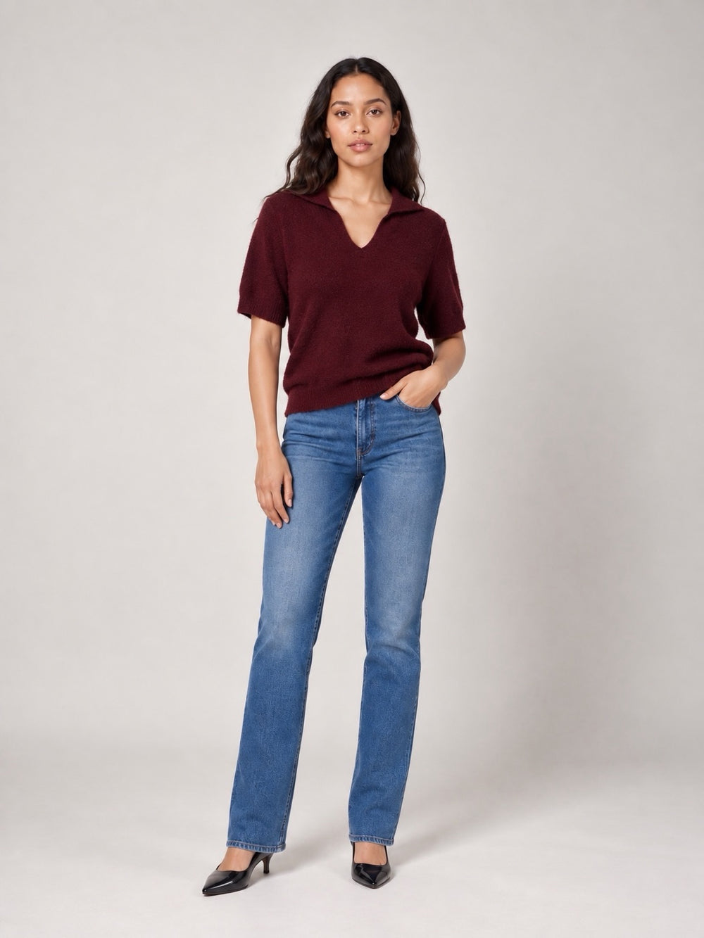 Soft Knit jumper - Wine