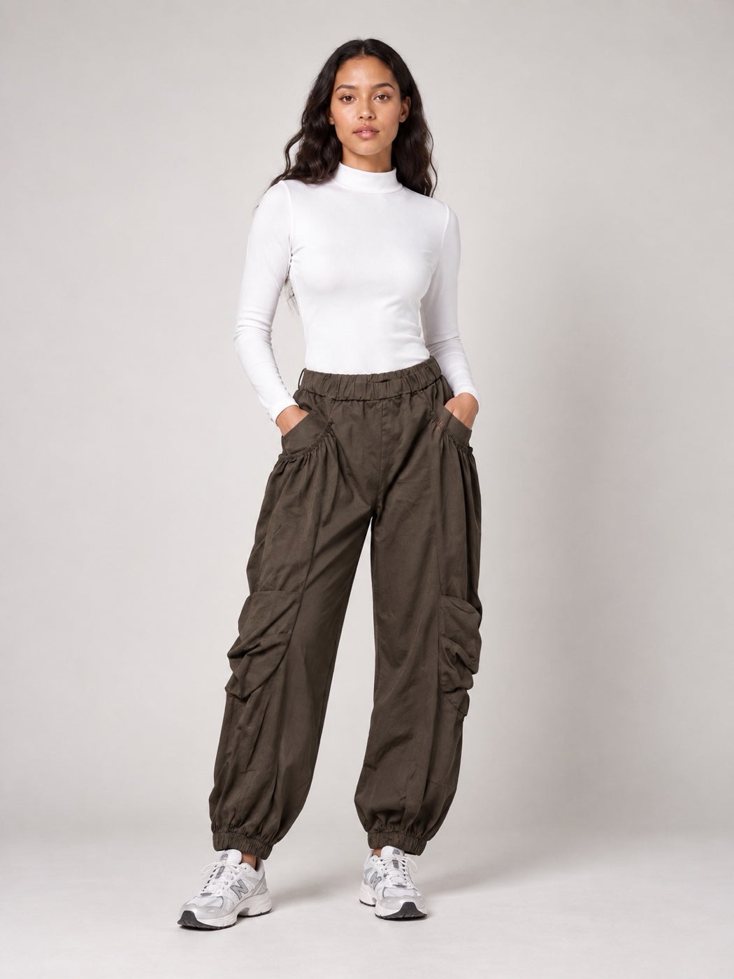 Balloon Pocket Trousers - Chocolate
