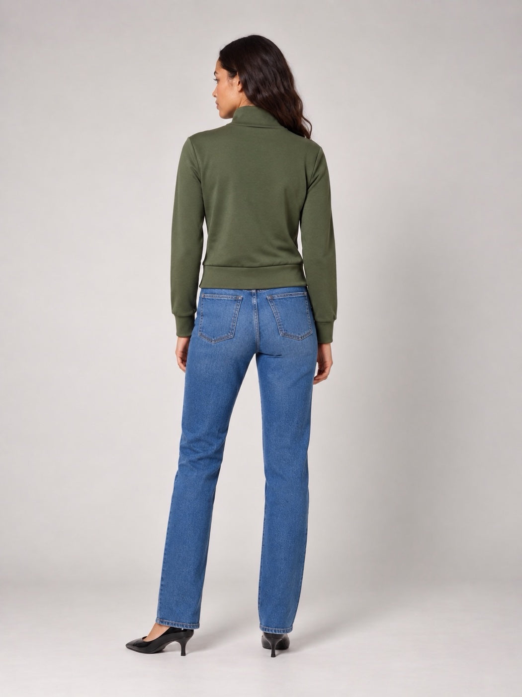 Military-Inspired Button Jacket - Olive (2)
