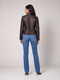 Military-Inspired Button Jacket - Chocolate (2)