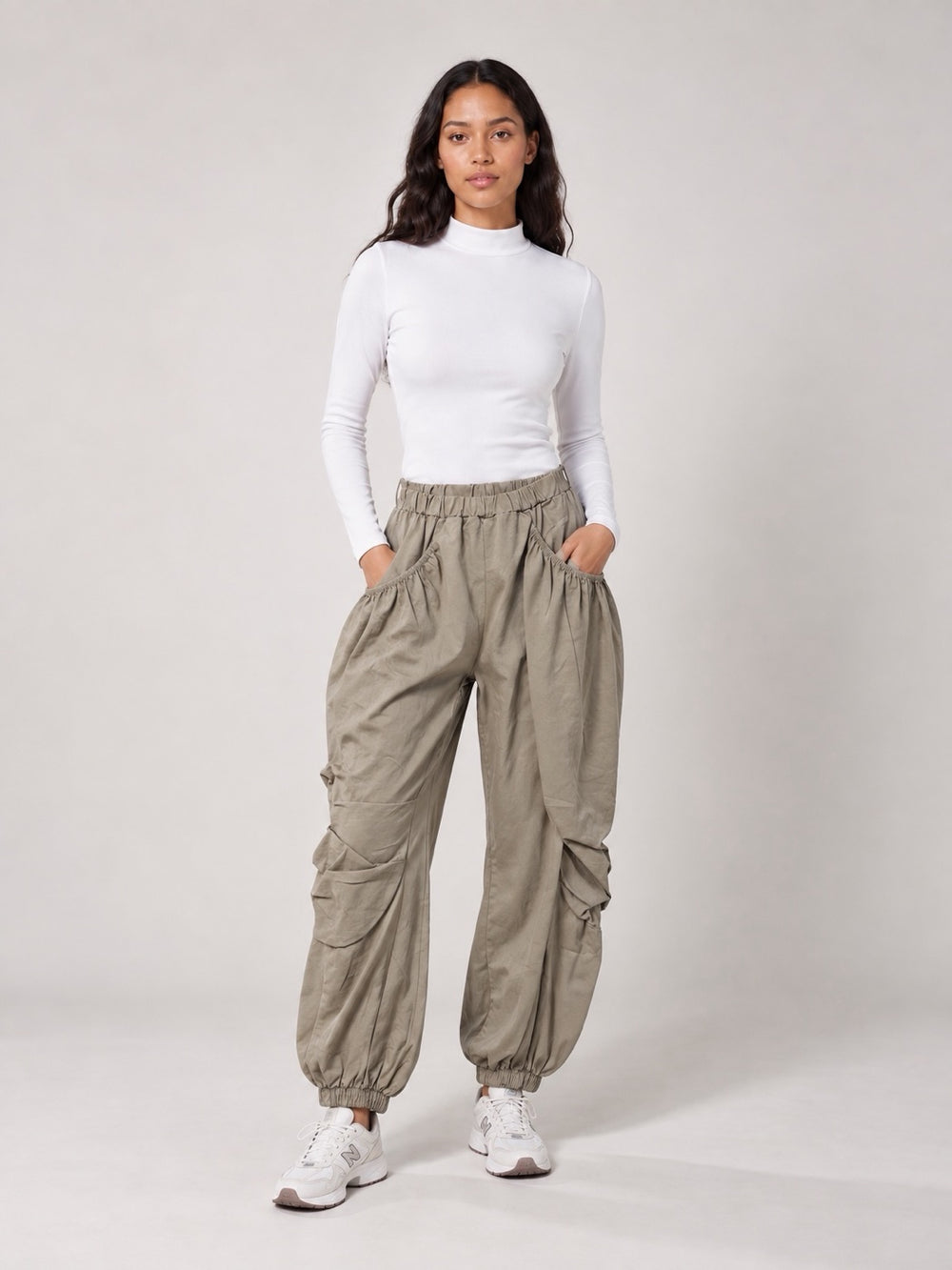 Balloon Pocket Trousers - Stone