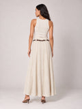 Pleated Maxi Skirt - Cream (2)