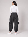 Balloon Pocket Trousers - Black (2)