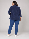 Military-Inspired Corduroy Jacket - Navy (2)
