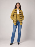 Soft Button-Front Cardigan and scarf - Mustard